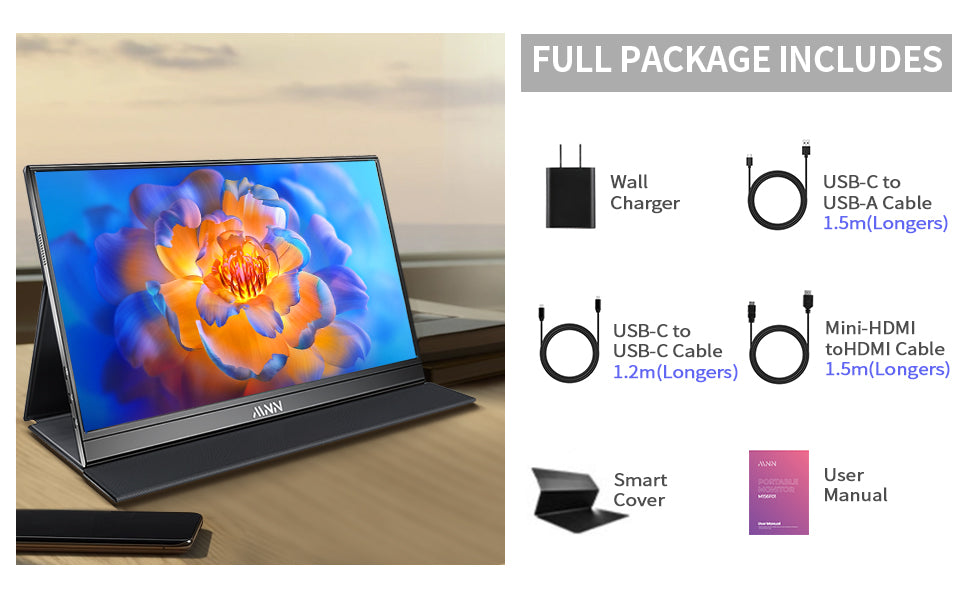🖥️ Monitor Portátil MNN 15.6" Full HD