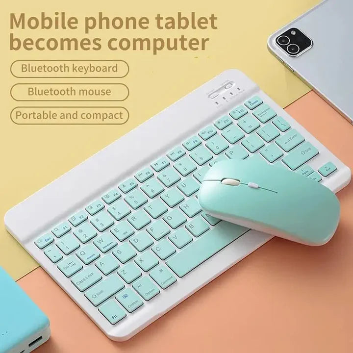 Combo Teclado Y Mouse Inalambrico Recargable Bluetooth BT209