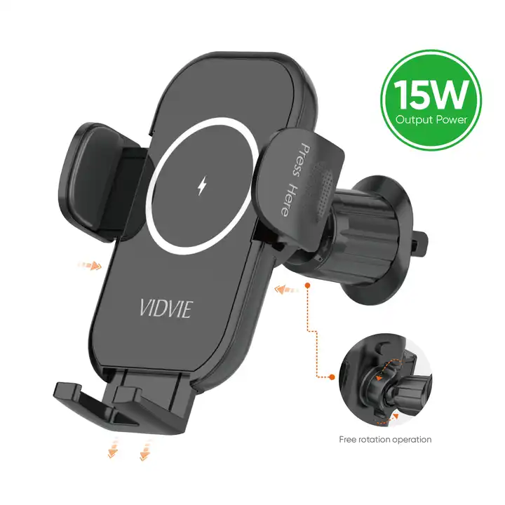 Soporte/Cargador Vehicular Para Celular 15W Vidvie HC1530