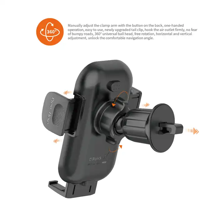 Soporte/Cargador Vehicular Para Celular 15W Vidvie HC1530