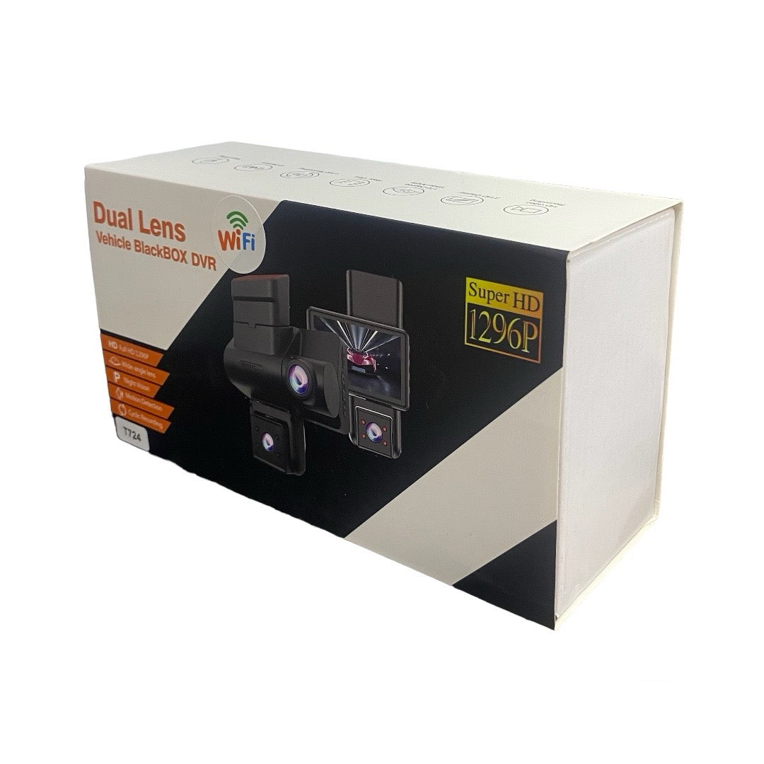 Cámara DVR Para Auto 3 En 1 Con WIFI T724