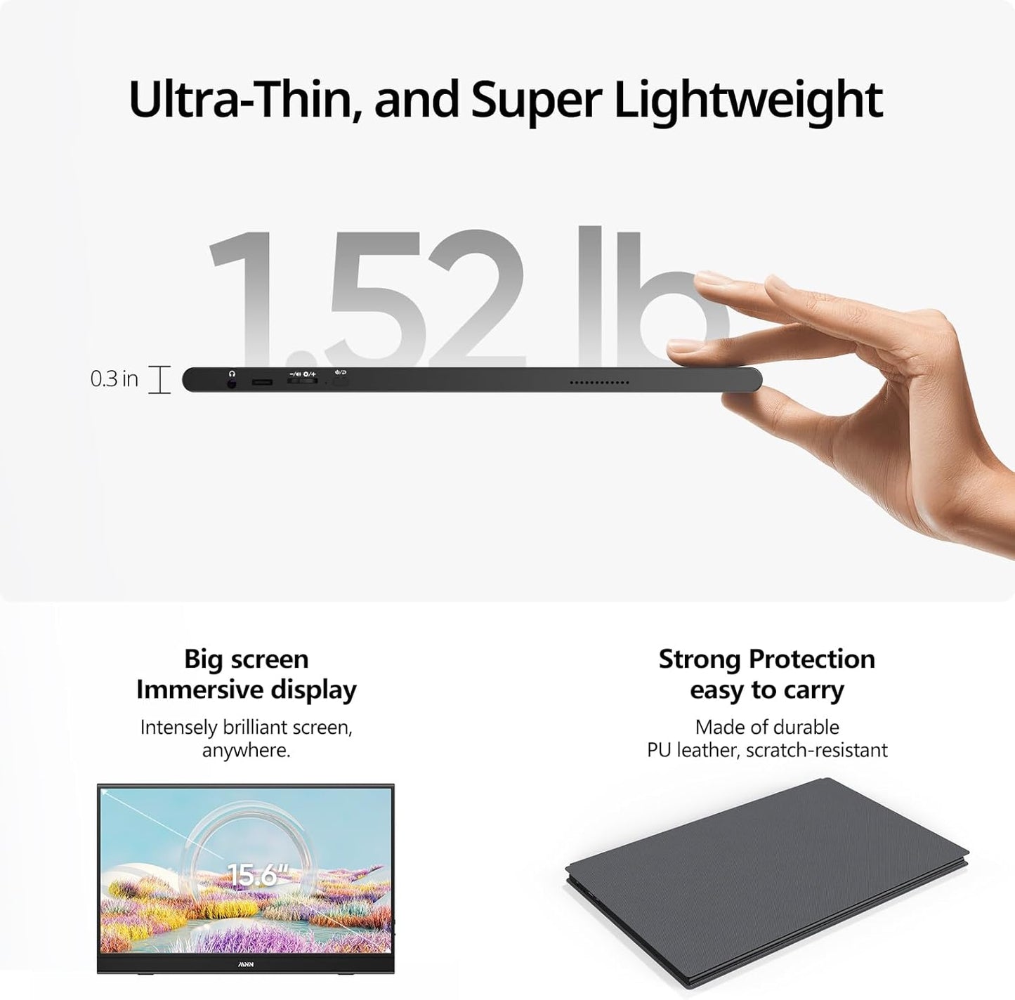 🖥️ Monitor Portátil MNN 15.6" Full HD